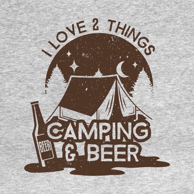 Outdoor Shirt I Love Two Things Camping And Beer by ShirtHappens